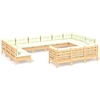 Image de 13-pièces salon de jardin avec coussins en pin crème