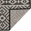 Image de vidaXL Tapis d'extérieur en lin 160x230 cm noir rayé