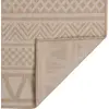 Image de vidaXL Tapis d'extérieur en tissu plat 160x230 cm brun rayé