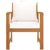 Image de vidaXL Chaises de jardin 2 pcs. avec coussins Crème Bois massif Acacia