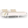 Image de vidaXL Lit en bois massif de pin 200x200 cm blanc