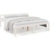 Image de vidaXL Lit pour senior blanc 180x200 cm pin massif