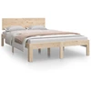 Image de vidaXL Lit en bois massif 120x190 cm