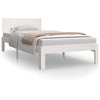 Image de vidaXL Lit en bois massif pin blanc 90x200 cm