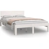 Image de vidaXL Lit en bois massif sans matelas Blanc 120x200 cm pin