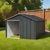 Image de vidaXL Niche pour chiens Anthracite 116,5x153x81,5 cm Acier galvanisé