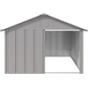 Image de vidaXL Niche pour chiens Gris 116,5x153x81,5 cm Acier galvanisé