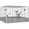 Image de vidaXL Cage à oiseaux Gris 302,5x324,5x211,5 cm Acier galvanisé