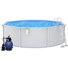 Image de vidaXL Piscine avec pompe de filtration à sable et échelle 460x120 cm