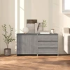 Image de vidaXL Sideboard Gris Sonoma 2 pièces en bois composite