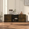 Image de vidaXL Sideboard 3 pièces chêne fumé bois composite