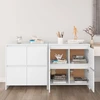 Image de vidaXL Sideboards 2 pcs. Blanc 70x41x75 cm Bois composite