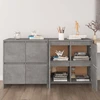 Image de vidaXL Sideboards 2 pcs. Gris béton 70x41x75 cm Bois composite