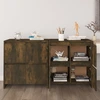 Image de vidaXL Sideboards 2 pcs. Chêne fumé 70x41x75 cm Bois composite