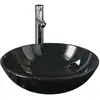 Image de vidaXL Salle de bains Lavabo avec robinet Garniture d'écoulement noir