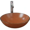 Image de vidaXL Salle de bain lavabo avec robinet et vidage brun