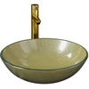 Image de vidaXL Salle de bain lavabo avec robinet et vidage or