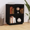 Image de vidaXL Armoire d'appoint noire 60x34x75 cm Pin massif