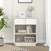 Image de vidaXL Armoire d'appoint blanc 60x34x75 cm pin massif