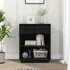 Image de vidaXL Armoire d'appoint noire 60x34x75 cm Pin massif