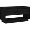 Image de vidaXL Armoire TV noire 74x34x40 cm pin massif