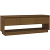 Image de vidaXL Armoire TV brun miel 110,5x34x40 cm Pin massif