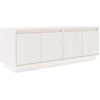 Image de vidaXL Armoire TV Blanc 110x34x40 cm Pin massif
