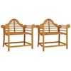 Image de vidaXL Chaises de jardin 2 pcs. 91x62x94 cm bois massif teck