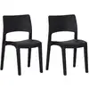Image de vidaXL Chaises de jardin 2 pcs. Polypropylène Anthracite