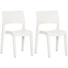 Image de vidaXL Chaises de jardin 2 pcs. Blanc Polypropylène