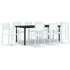 Image de vidaXL Ensemble de jardin 9 pièces blanc