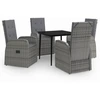 Image de vidaXL Salon de jardin 5 pièces avec coussins Gris