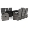 Image de vidaXL Salon de jardin 9 pièces avec coussins Gris