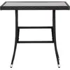 Image de vidaXL Table de jardin noire 80 x 80 x 74 cm Poly rotin