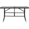 Image de vidaXL Table de jardin noire 140 x 80 x 74 cm Poly rotin