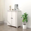Image de vidaXL Sideboard Blanc 70x35x80 cm Pin massif
