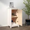 Image de vidaXL Sideboard Blanc 40x35x80 cm Pin massif