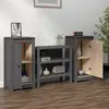 Image de vidaXL Sideboards 2 pcs. Gris 39x35x80 cm Pin massif