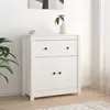 Image de vidaXL Sideboard Blanc 70x35x80 cm Pin massif