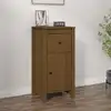 Image de vidaXL Sideboard brun miel 40x35x80 cm pin massif