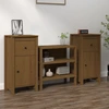 Image de vidaXL Sideboards 2 pcs. Marron miel 40x35x80 cm Pin massif