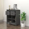 Image de vidaXL Sideboard Gris 70x35x80 cm Pin massif