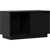 Image de vidaXL Armoire TV noire 74x35x44 cm pin massif