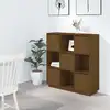 Image de vidaXL Highboard brun miel 110,5x35x117 cm Pin massif