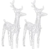 Image de vidaXL Rennes LED 2 pcs. Blanc chaud 80 LEDs Acrylique