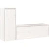 Image de vidaXL Armoires TV 2 pcs. Blanc Pin massif