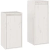 Image de vidaXL Armoires TV 2 pcs. Blanc Pin massif