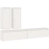 Image de vidaXL Armoires TV 4 pcs. Blanc Pin massif