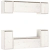 Image de vidaXL Armoires TV 6 pcs. Blanc Pin massif