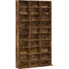 Image de vidaXL Étagère à CD chêne fumé 102x23x177,5 cm Matériau dérivé du bois